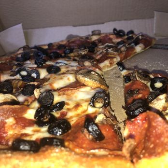 Dominos Pizza - Pepperoni olives mushrooms and cheese pizza - Pizza Near Me - Hercules, California Dominos Pizza - Pepperoni olives mushrooms and cheese pizza - Pizza Near Me - Hercules, California