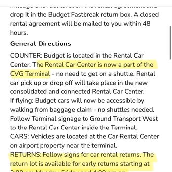 Budget Rent A Car - Hours the car return area SHOULD be open but wasn't. - Car Rental Near Me - Hebron, Kentucky Budget Rent A Car - Hours the car return area SHOULD be open but wasn't. - Car Rental Near Me - Hebron, Kentucky