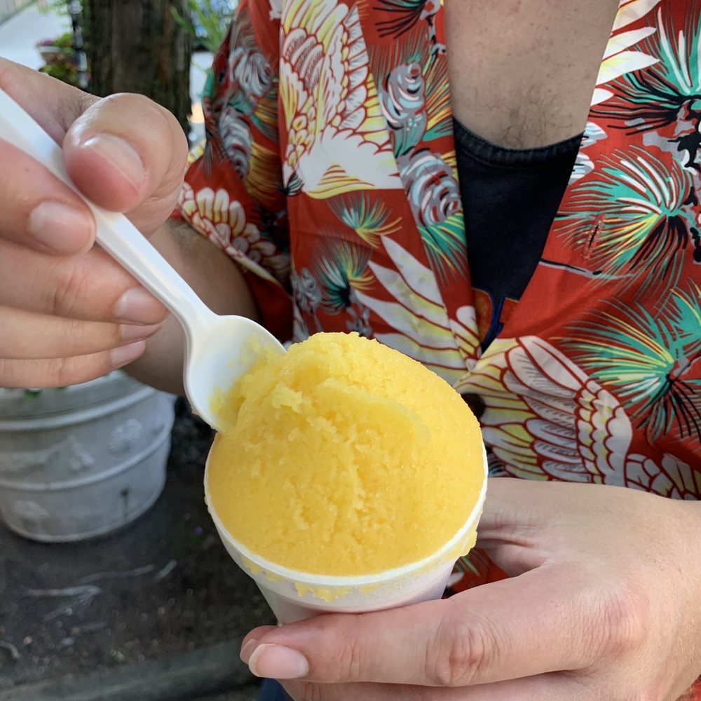 Miko's Italian Ice - Mango, passion fruit, small - Shaved Ice Near Me - Chicago, Illinois