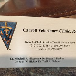 Bryan J Becker, DVM - The business card I picked up there 2 hours ago