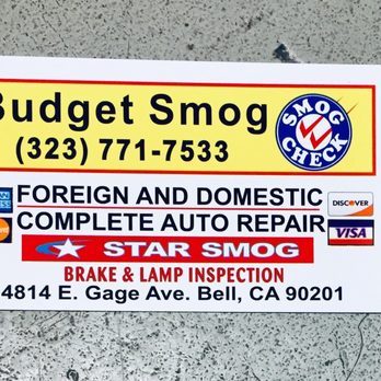 Budget Smog - Smog Check Stations Near Me - Bell, California