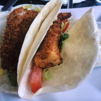 Garfield's - Fish tacos (with basil aioli on the side) and minus one of the tacos cause I couldn't help myself - Breakfast & Brunch Near Me - Harrow, Ontario