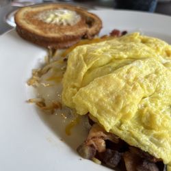 Ela's Eatery - Vlore hash stack with cinnamon toast