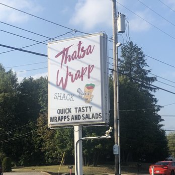 Thatsa Wrapp Shack - Sign on Cleveland Ave - Salad Near Me - North Canton, Ohio