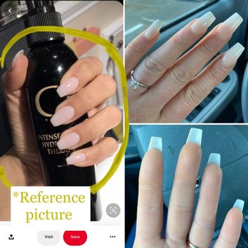 Future Nails & Spa - The reference picture I gave them on the left, and my actual nails on the right - Nail Salons Near Me - Bremerton, Washington
