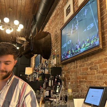 Oak 45 - Sports bar with TV but loving the moose and his other furry friends! - Cocktail Bars Near Me - Statesboro, Georgia
