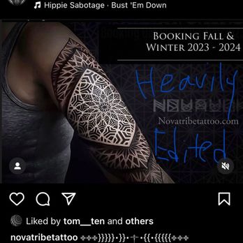 Nova Tribe Tattoo - Clearly edited Instagram photo of his tattoo - Tattoo Near Me - Oakland, California Nova Tribe Tattoo - Clearly edited Instagram photo of his tattoo - Tattoo Near Me - Oakland, California