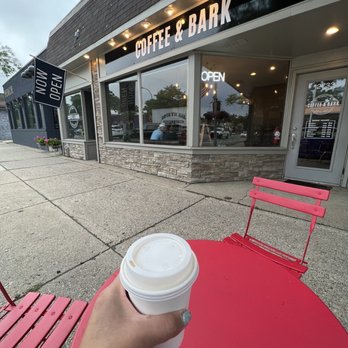 Coffee & Bark - Having a tasty lavender coffee on the patio from coffee and bark! Loving this new local coffee shop - Coffee & Tea Near Me - Berkley, Michigan