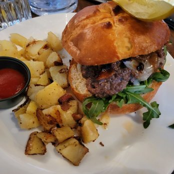 Le Sel Bistro - SEL burger with potatoes. Absolutely delicious! Love the brioche bun and bacon jam! - Breakfast & Brunch Near Me - Tacoma, Washington Le Sel Bistro - SEL burger with potatoes. Absolutely delicious! Love the brioche bun and bacon jam! - Breakfast & Brunch Near Me - Tacoma, Washington