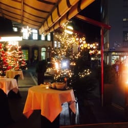 Hotel Basel - Outdoor seating area with Xmas decorations