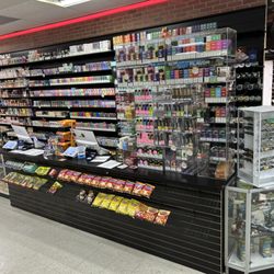 Good Time Super Smoke Shop - Vape wall!