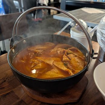 Pelicana Chicken - Kimchi udon. - Chicken Wings Near Me - Buena Park, California
