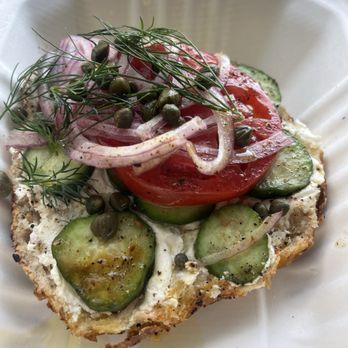 Courage Bagels - Run it Through the Garden bagel - Bagels Near Me - Los Angeles, California Courage Bagels - Run it Through the Garden bagel - Bagels Near Me - Los Angeles, California
