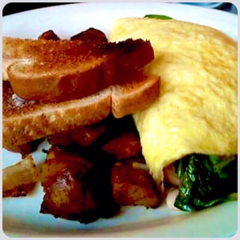 Highlands - Th Highland Omelet!  Three egg, cheese, spinach, toast and home fries. - Coffee & Tea Near Me - Washington, DC, District of Columbia