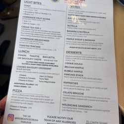 Red Boat Ice Cream Parlour - Menu