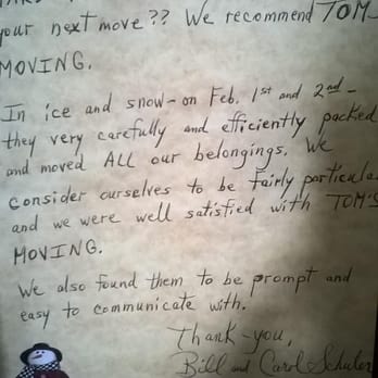 Tom's Moving & Storage - Movers Near Me - Washington, Indiana Tom's Moving & Storage - Movers Near Me - Washington, Indiana