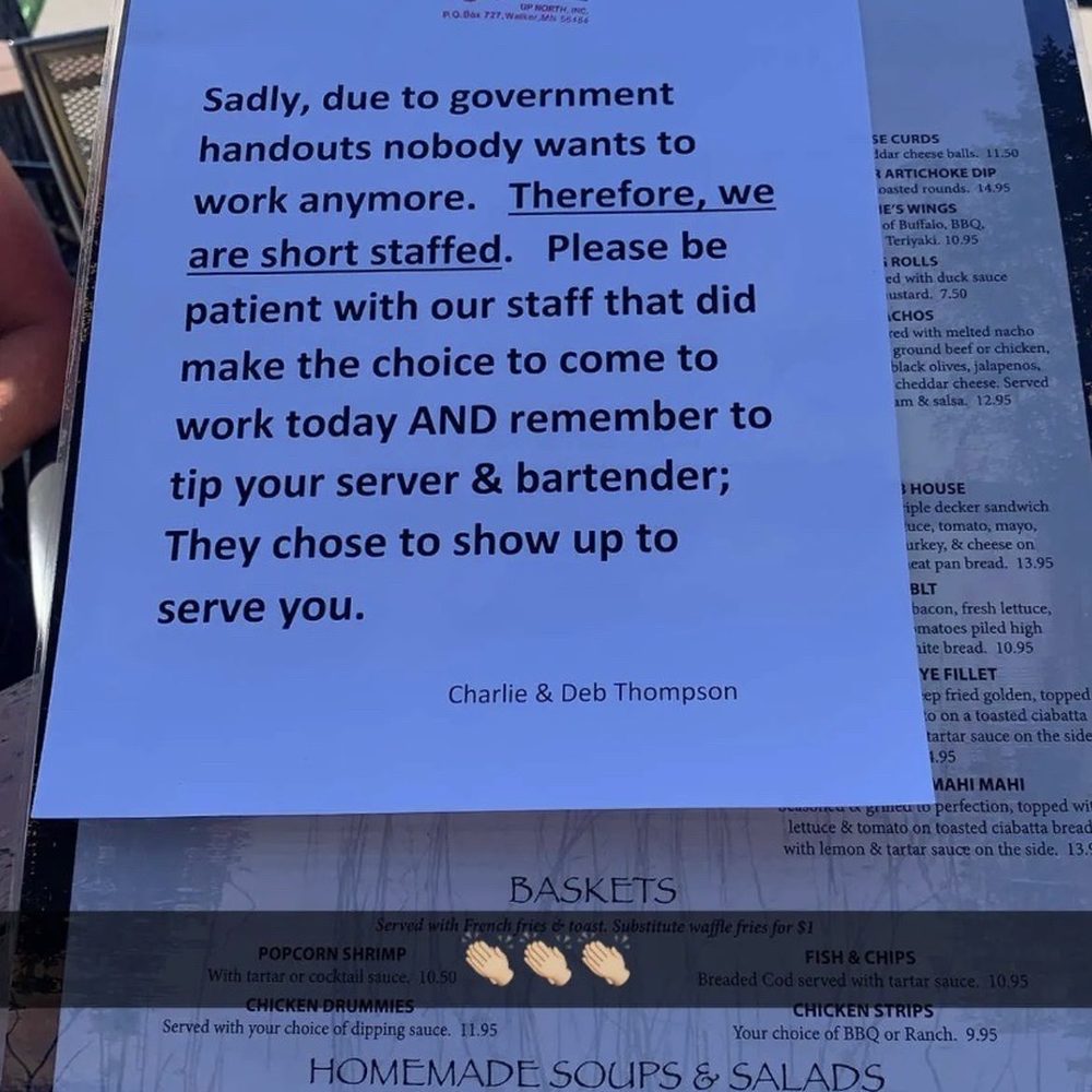 Pathetic excuse for why people won't work there