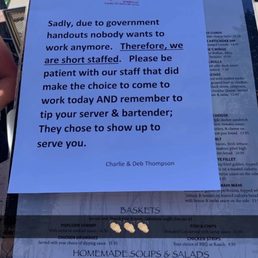Pathetic excuse for why people won't work there