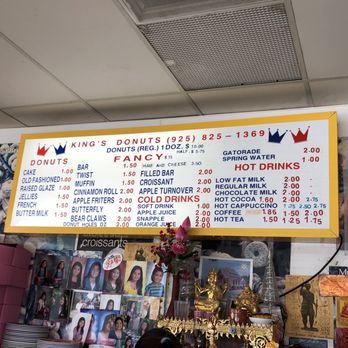 King's Donuts - Menu - Donuts Near Me - Concord, California King's Donuts - Menu - Donuts Near Me - Concord, California