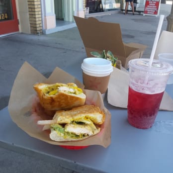 Bodega - The poll asado sandwhich, hibiscus fresca, and an Americana. Delicious - Latin American Near Me - St Petersburg, Florida
