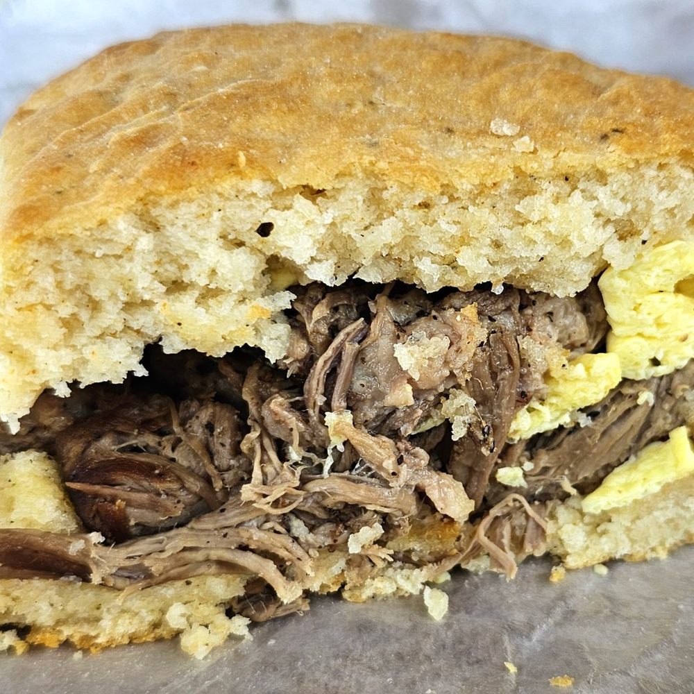 Scratch Biscuit Company - Brisket and egg biscuit - Breakfast & Brunch Near Me - Roanoke, Virginia Scratch Biscuit Company - Brisket and egg biscuit - Breakfast & Brunch Near Me - Roanoke, Virginia