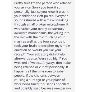 Sizzle Pie - Message from "Kasper".... the employee who refused to give me a beer. Class act! - Pizza Near Me - Portland, Oregon