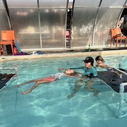 French Valley Swim Academy - Thanks to Miss Kris my daughter  swims, rolls to her back for air and then rolls back to continue to swim in our community pool.