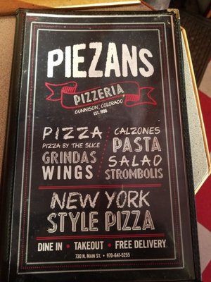Menu photo 6 The Pie-Zan's Pizzeria Gunnison, CO Menu photo 6 The Pie-Zan's Pizzeria Gunnison, CO