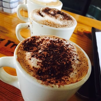 Fig Tree Cafe - Caffeine sampler with mocha, Mexican mocha, and a latte. Mmmmm - Sandwiches Near Me - Pacific Beach, California