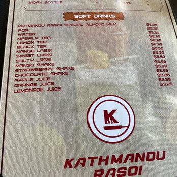 Kathmandu Rasoi - Menu p1 - Hakka Near Me - Edmonton, Alberta