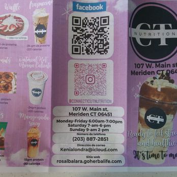 Connecticut Nutrition - Kept the address, available times open or closed. Great job and very impressed. - Juice Bars & Smoothies Near Me - Meriden, Connecticut Connecticut Nutrition - Kept the address, available times open or closed. Great job and very impressed. - Juice Bars & Smoothies Near Me - Meriden, Connecticut
