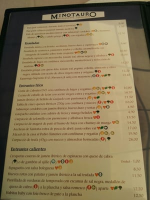 Menu photo 6 Minotauro Madrid, M