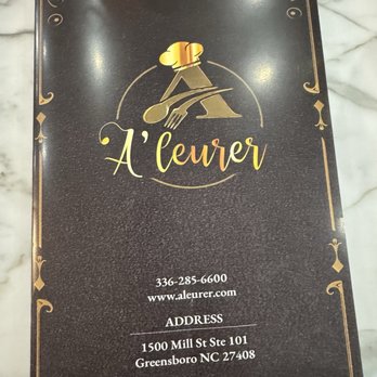 A’leurer - Menu - Soul Food Near Me - Greensboro, North Carolina