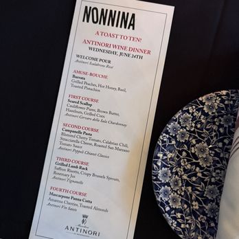 Nonnina - Wine dinner menu - Italian Near Me - Chicago, Illinois Nonnina - Wine dinner menu - Italian Near Me - Chicago, Illinois