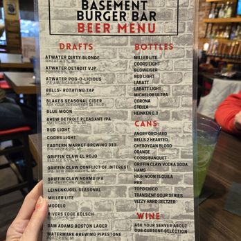 Basement Burger Bar - Menu Four - Burgers Near Me - Farmington, Michigan Basement Burger Bar - Menu Four - Burgers Near Me - Farmington, Michigan