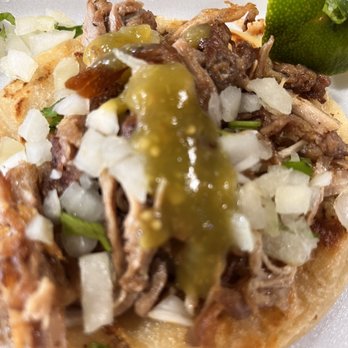 Taco Chon - Carnitas with salsa verde - Mexican Near Me - Haltom City, Texas