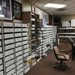 Room dedicated to football and baseball team singles.