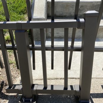 Pro Fence & Railing - Railing color chosen during consultation against fence. - Fences & Gates Near Me - New Brighton, Pennsylvania