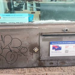 Walgreens - Graffiti at drive-up.