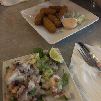 La Parrilla - Lobster croquetas- Delish!!! Octopus salad- perfect (ask for house hot sauce) - Latin American Near Me - Luquillo, Puerto Rico La Parrilla - Lobster croquetas- Delish!!! Octopus salad- perfect (ask for house hot sauce) - Latin American Near Me - Luquillo, Puerto Rico