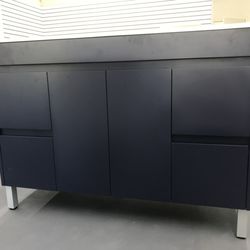 Zeon Home Designs - 48" Blue PVC Open Box Vanity