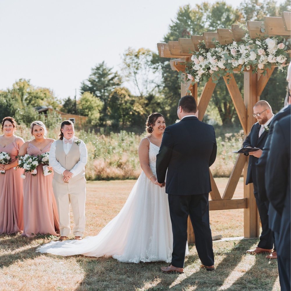 Rivers Edge Events & Rentals - Bridal party at the alter during a ceremony - Venues & Event Spaces Near Me - Shepherdsville, Kentucky Rivers Edge Events & Rentals - Bridal party at the alter during a ceremony - Venues & Event Spaces Near Me - Shepherdsville, Kentucky