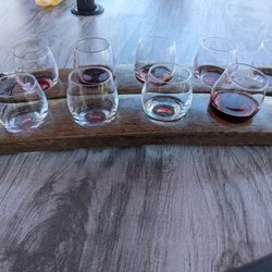 Red Oak Winery - This is what we had left of our flights that we couldn't finish.