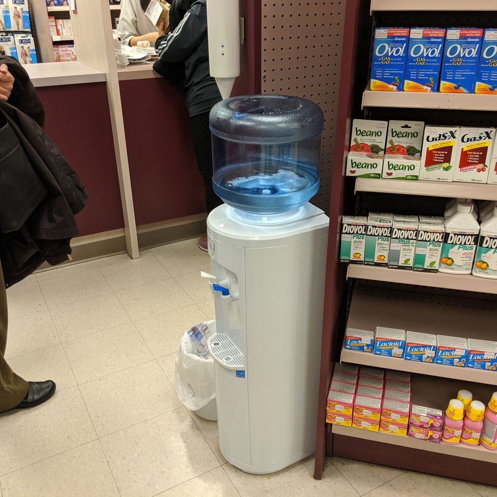 Finch Midland Pharmacy - Water cooler in front of the pharmacy - Pharmacy Near Me - Scarborough, Ontario
