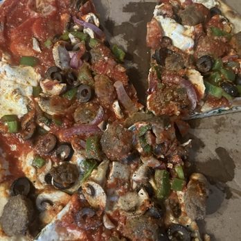 Grimaldi's Pizzeria - Uncooked topping pile in center woohoo! - Pizza Near Me - Katy, Texas Grimaldi's Pizzeria - Uncooked topping pile in center woohoo! - Pizza Near Me - Katy, Texas