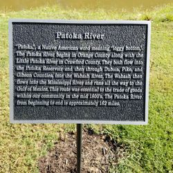 Dave Buehler Plaza - Information about the Patoka River