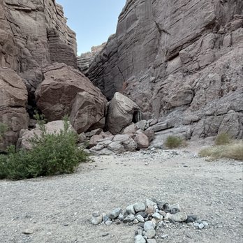 Mecca Hills Wilderness - Trail marker. - Hiking Near Me - Mecca, California Mecca Hills Wilderness - Trail marker. - Hiking Near Me - Mecca, California
