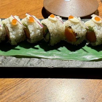 Azabu - Salmon and Ikura Roll - Sushi Bars Near Me - Miami Beach, Florida Azabu - Salmon and Ikura Roll - Sushi Bars Near Me - Miami Beach, Florida
