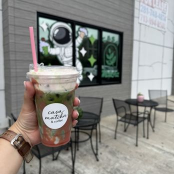 Casa Matcha - Guava matcha!! Still dreaming of this drink! - Coffee & Tea Near Me - Houston, Texas