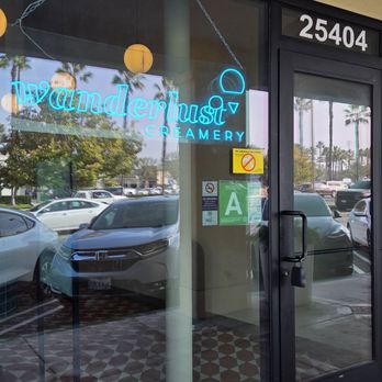 Wanderlust Creamery - Neon Signage & Entrance 12-23-2025 - Ice Cream & Frozen Yogurt Near Me - Torrance, California Wanderlust Creamery - Neon Signage & Entrance 12-23-2025 - Ice Cream & Frozen Yogurt Near Me - Torrance, California